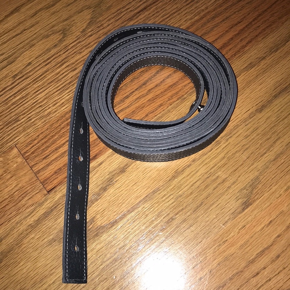Eileen Fisher WOMAN 2X Leather Wrap Belt pewter